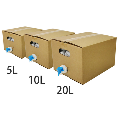 5L 10L 20L Bag in Box Food Grade Transparent Aseptic Plastic Wine Juice Packaging with Faucet Cap and Carton Container BIB Bag