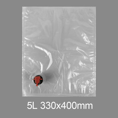 Custom Transparent BIB 3l 5l 10l 20l Plastic Tap Bag Drinkwater Wijn Juice Bag in Box Dispenser met vlinder klep Vitop