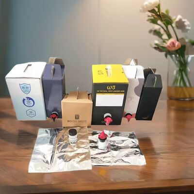 Textured Surface Bag In Box Plastic Container Met Spout Geschikt Voor Liquid Packaging Applicaties