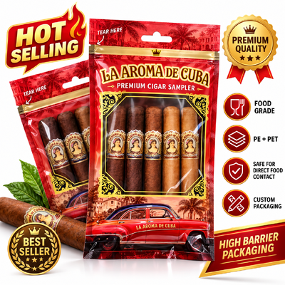 OPP LDPE Laminated Material Cigar Humidor Bags Suitable For Holding 5 to 20 Cigars Depending On Size Humidity Control Bag