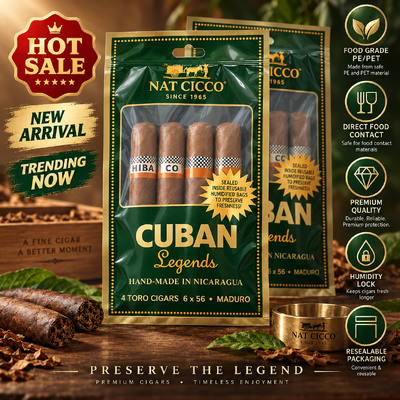 Holds 5-20 Cigars Depending On Size Cigar Humidor Bags Featuring Food-grade TPU PE And OPP LDPE Laminated Material For Humidity Control