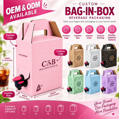ISO gecertificeerde Bag In Box plastic rechthoekig ontwerp geschikt voor het verpakken van vloeistoffen in de voedingsmiddelen-, dranken- en chemische sector