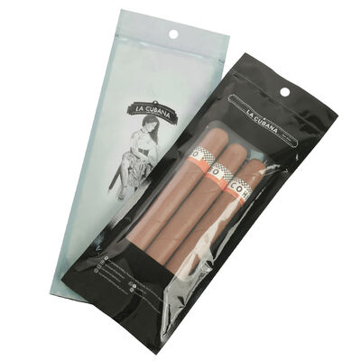 5 Cigars Volume Plastic Cigar Bags Custom Color Durable Resealable Bags Ideal for Cigar Storage and Long Term Protection