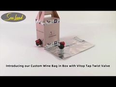 Op maat gemaakte recyclebare 10L-20L bib aluminium folie zak doos verpakking gelamineerd plastic wijn verpakking s