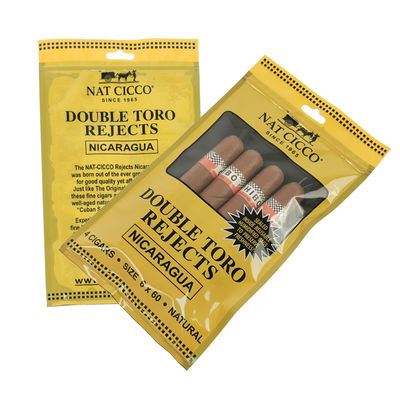 Aangepaste tabaksverpakking Bevochtiger plastic zak bevochtiger sigarenzak met hygrometer en verdeler