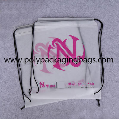 Biologisch afbreekbare Berijpte CPE Plastic Drawstring de Groottedouane van de Rugzakdruk